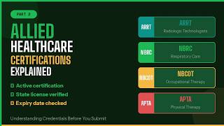 Allied Healthcare Certifications Explained | ARRT, NBRC, NBCOT & More (Part 2)