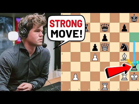 Magnus Carlsen Deals with a Brilliant Rook Sacrifice!