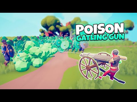 POISON GATLING GUN VS EVERY FACTION | TABS MODDED GAMEPLAY
