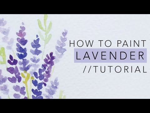 How to paint LAVENDER with watercolor