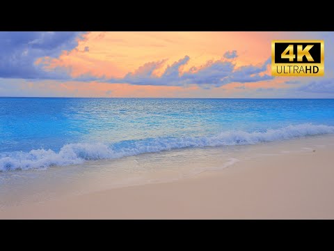 Relaxing Ocean Sounds in 4K (LIVE 24/7) Beach Waves for Sleep and Relaxation | Pink Noise ASMR