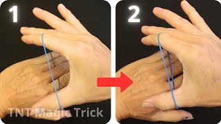 02 Best Rubber Band Magic Trick Blow your mind. Tutorial magic tricks for beginners. TNT.