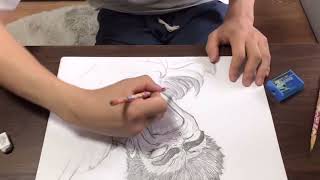 「ベルセルク」ガッツを学習鉛筆で描いてみた。