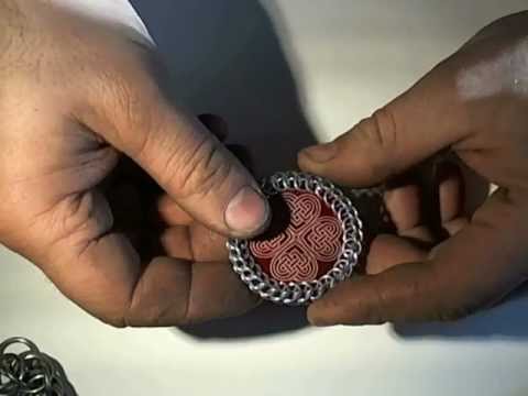 How to weave 3/4 Persian Chainmail and connect the ends to wrap a cabochon