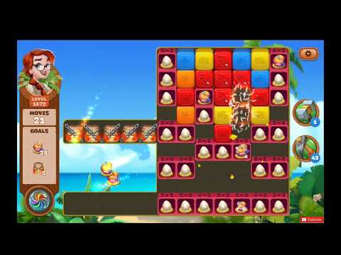 Lost Island Blasd Adventure Level 1672 NO BOOSTERS - A S GAMING ✔