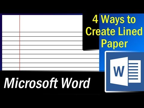 4 Easy ways to create lined paper in MS Word – Microsoft Word Tutorial Video