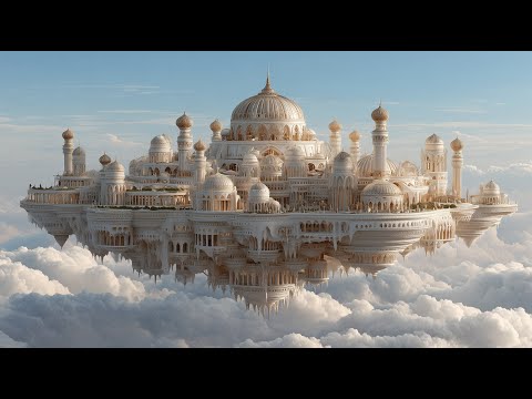 Celestial Crown Palace Above the Clouds | ASMR AI Architecture | Luxury Mansion Tour