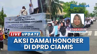 Ribuan Guru Honorer Madrasah Gelar Aksi Damai di Depan Gedung DPRD Ciamis, Tuntut Kesejahteraan