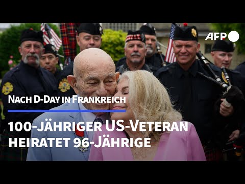 100-jähriger US-Veteran heiratet 96-Jährige nach D-Day-Feiern | AFP