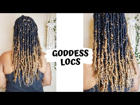 Human Hair Blend Ombre Goddess Faux Locs