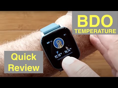 BDO Real Time 24/7 Body Temp IP67 Waterproof Apple Watch Shaped Health Smartwatch: Quick Overview