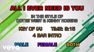 Dottie West &amp; Kenny Rogers - All I Ever Need Is You (Karaoke)