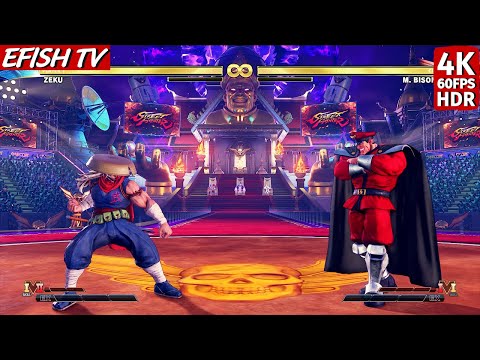 Zeku vs M. Bison (Hardest AI) - Street Fighter V | 4K 60FPS HDR