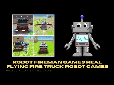 robot Fireman games 🔥Real Flying Fire Truck Robot games