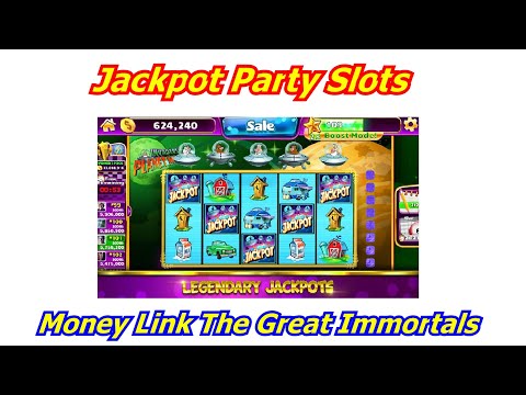 Jackpot Party Casino Slots Walk Thru "Money Link The Great Immortals" $230 Million Win
