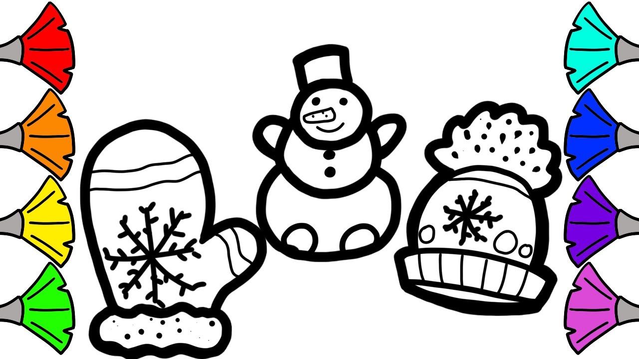 Winter Clothing - Learn How to Draw and Coloring