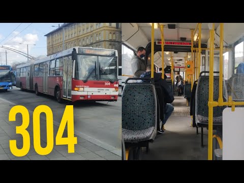 Utazás Budapest utolsó GEOMETRIÁS huzatú Ikarus 435T-vel (304) a 80-ason