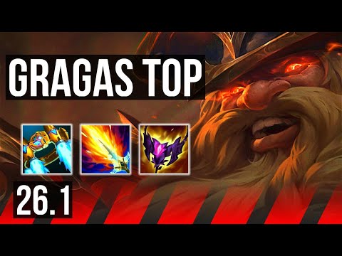 GRAGAS vs AKALI (TOP) | 60K damage, Good KDA: 20/2/5 | EUW Diamond | 26.1