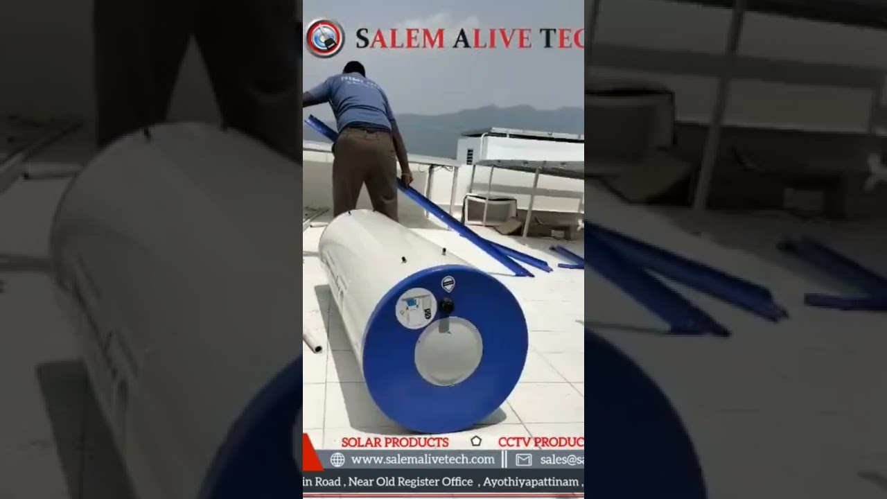 Watch video Supreme 220 liter Solar Water Heater Installation Images Now Supreme 220 liter Solar Water Heater Installation Images