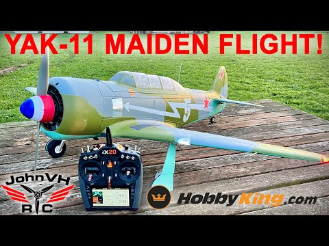 MAIDEN FLIGHT! H-King Yak-11 Russian WW2 Warbird EPO 1450mm (57")  From HOBBYKING Yak 11