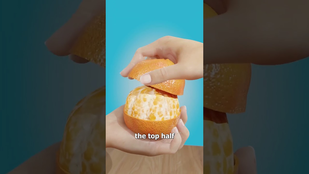 How to peel an orange properly😮🍊