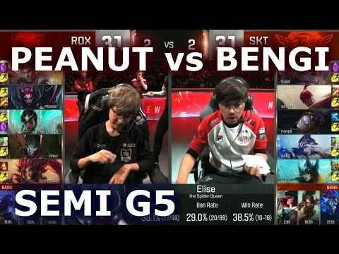 ROX vs SKT G5 - PEANUT vs BENGI Player Experience Stream | Semi Finals LoL S6 Worlds 2016