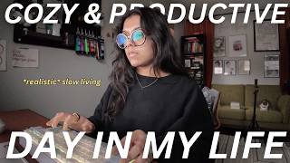 VLOG: productive, cozy, and realistic slow living day working from home ☕