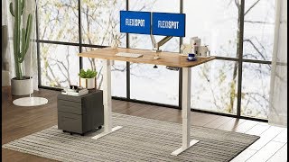 EC1 Electric Height Adjustable Standing Desk (White/55"x28")