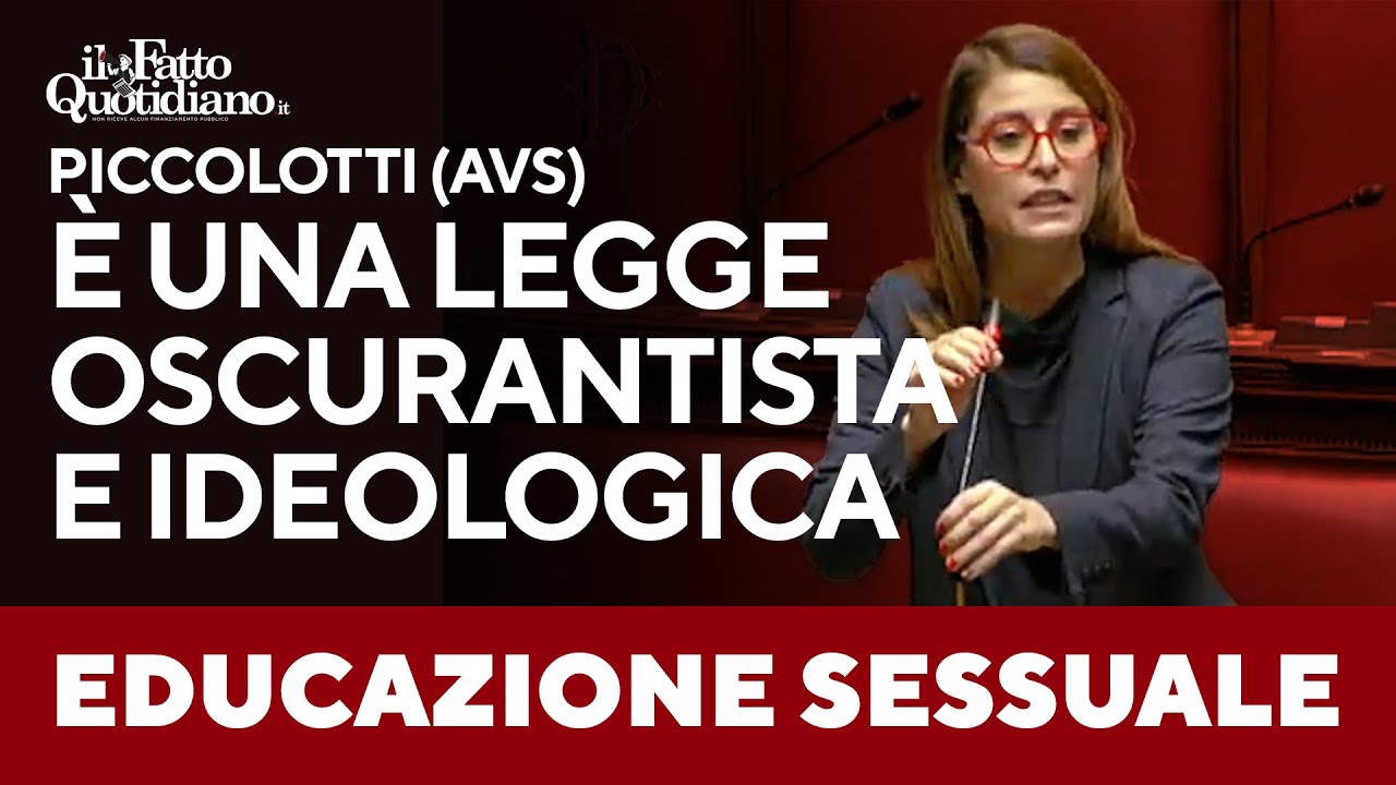 Educazione sessuale, Piccolotti: "Legge oscurantista, nega prevenzione sociale e sanitaria"