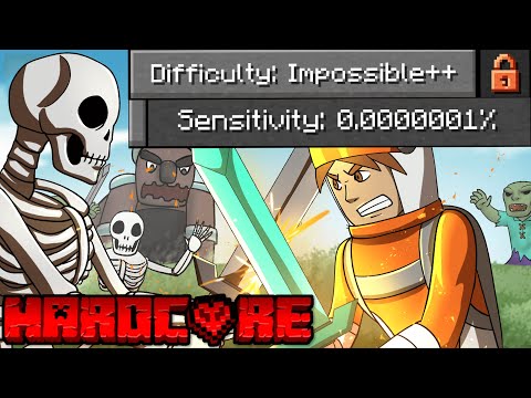I beat Fundy IMPOSSIBLE mode with broken sensitivity in minecraft HARDCORE