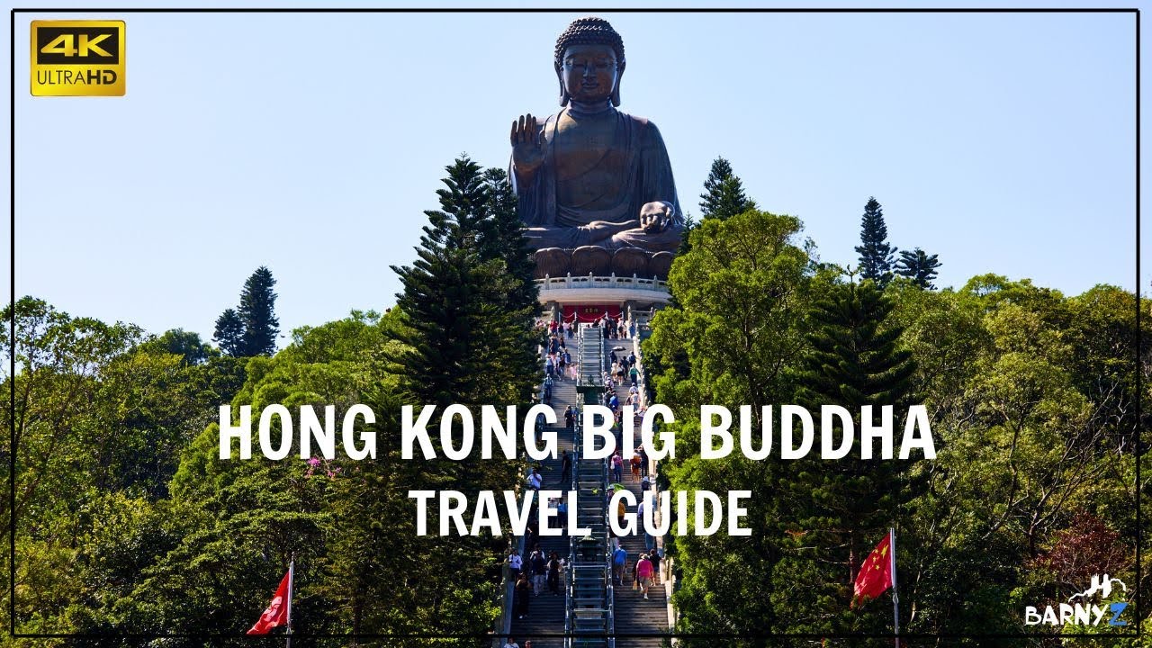 Climb the steps to see the giant Tian Tan Buddha on Lantau Island.