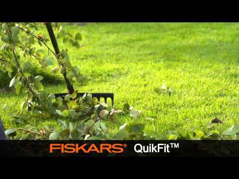 Fiskars QuikFit Universalus grėblys 1000643 video