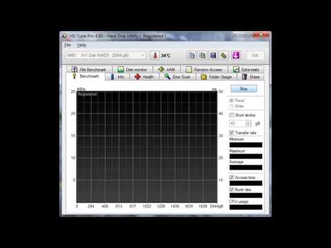 6 HDD RAID 5 test on HDTune 313MB/s