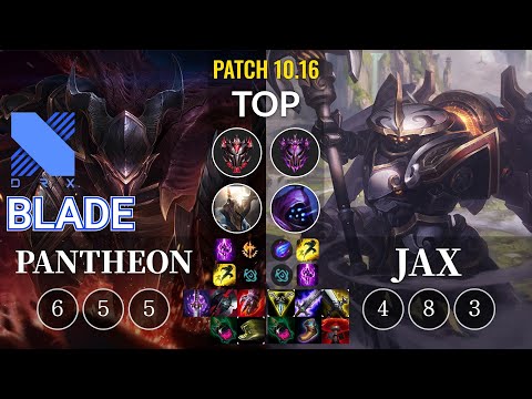 DRX Blade Pantheon vs Jax Top - KR Patch 10.16