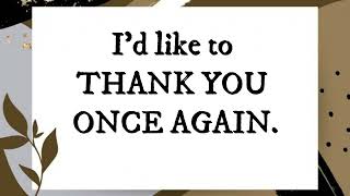 Thank You Once Again (Piano Accompaniment)