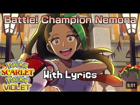 Battle Champion Nemona with lyrics extracted