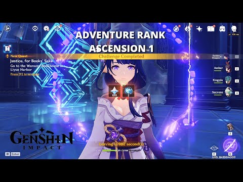 Adventure Rank Ascension 1 in 8 minutes | Ascension quest 1 | Genshin Impact