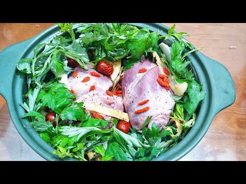 Stewed Pig Heart with Mugwort: A very effective dish to treat insomnia, headaches and restore hea...