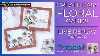 🔴 24th April 2024 Cardmaking and Papercraft LIVE Demonstration using Stampin