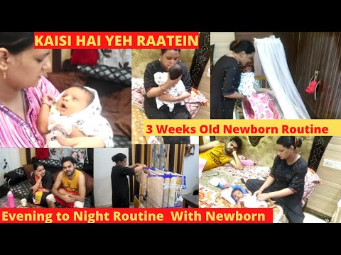 3 Weeks Old Newborn Routine||Hours Of Breastfeeding But Still/Badal Gaya Duggu