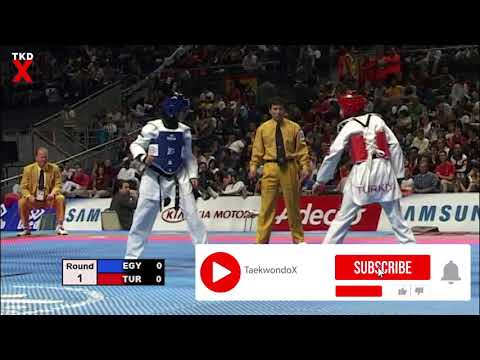 WTF Worlds 2005 Female Bantam Weight Semi Final - Helmy Eman Ahmed (Egypt) v Zeynep Murat (Turkey)