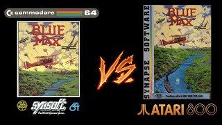 Blue Max - C64 vs. Atari 800 Port Comparison