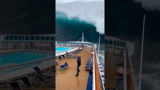 Massive wave hits cruise ship deck