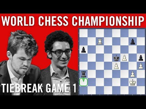 World Chess Championship 2018 Tiebreak Game 1: Magnus Carlsen vs Fabiano Caruana