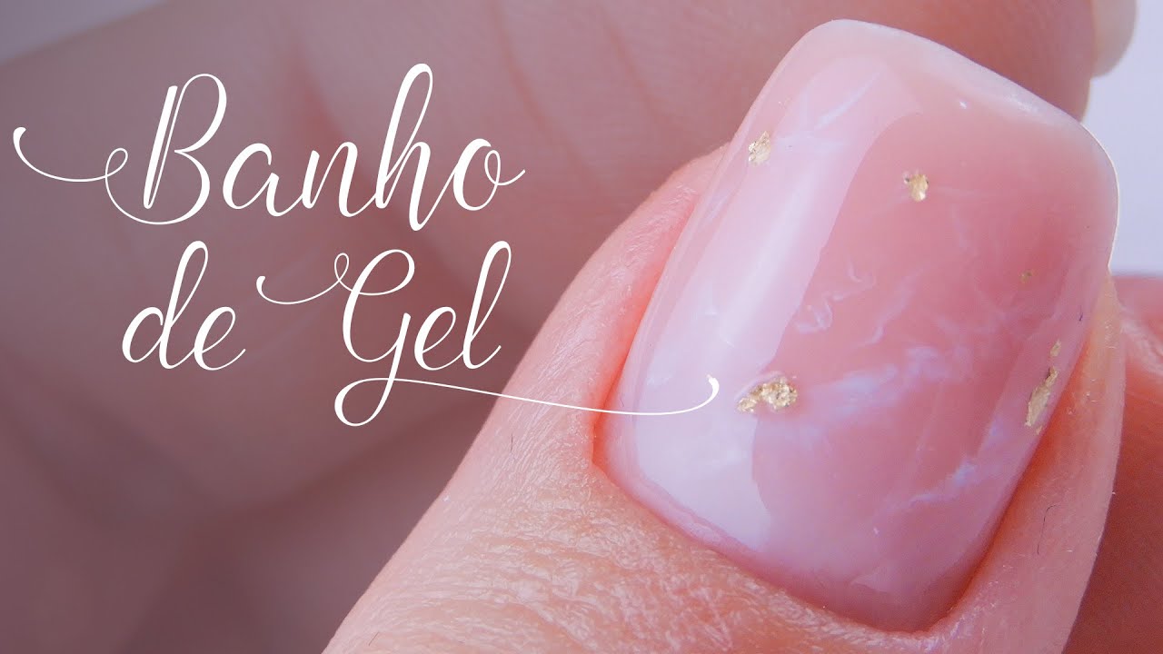 Gel nail overlay on natural nails