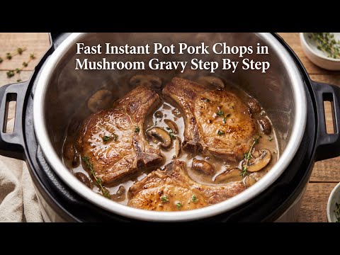 Fast Instant Pot Pork Chops in Mushroom Gravy Cooking Guide Step By Step