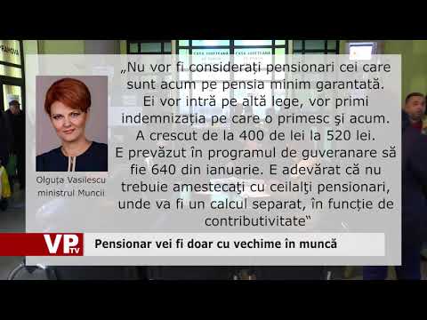 Pensionar vei fi doar cu vechime în muncă