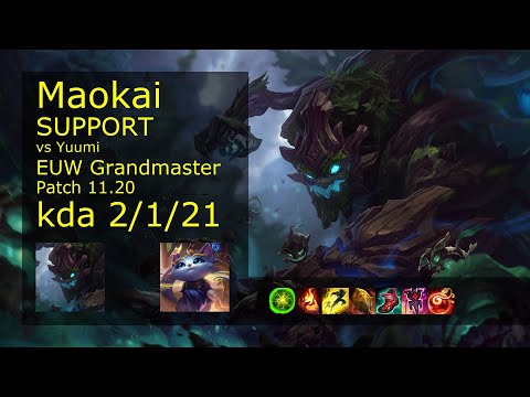 Maokai Support & Karthus vs Yuumi & Aphelios - EUW Grandmaster 2/1/21 Patch 11.20 Gameplay