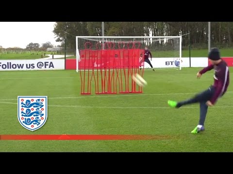 England U21 free kick and finishing skills | Inside Training