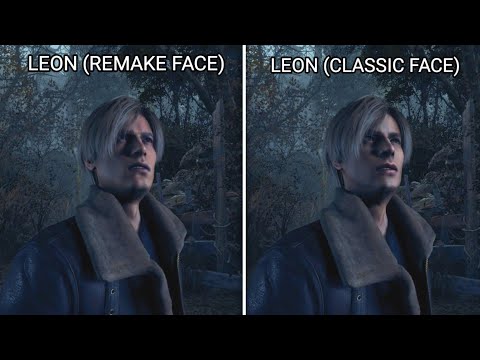 Leon's Classic Face vs Remake Face - Full Comparison in RESIDENT EVIL 4 REMAKE